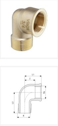 Mutassa a/az  Viega 3/4˝ K-B könyök, vörösöntvény (modellszám: 3092 részleteit Kép  Viega 3/4˝ K-B könyök, vörösöntvény (modellszám: 3092
