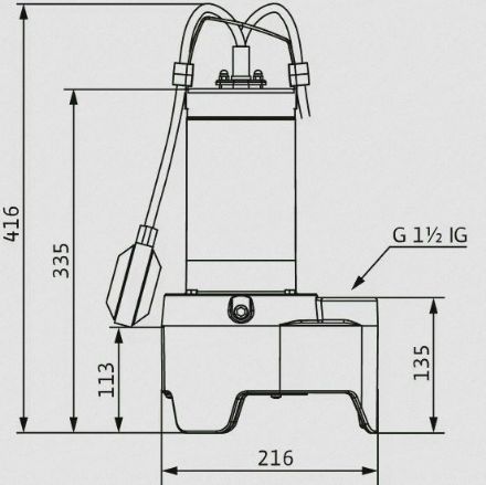 Mutassa a/az Wilo Rexa MINI3-V04.13/M08-523/A-5M merülőmotoros szivattyú részleteit Kép Wilo Rexa MINI3-V04.13/M08-523/A-5M merülőmotoros szivattyú
