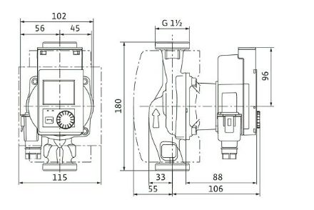 Mutassa a/az Wilo Stratos PICO 25/0,5-4 BT fűtési keringető szivattyú részleteit Kép Wilo Stratos PICO 25/0,5-4 BT fűtési keringető szivattyú