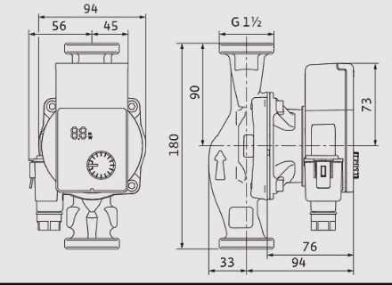Mutassa a/az Wilo Yonos PICO 1.0 25/1-4 nagyhatásfokú szivattyú  részleteit Kép Wilo Yonos PICO 1.0 25/1-4 nagyhatásfokú szivattyú