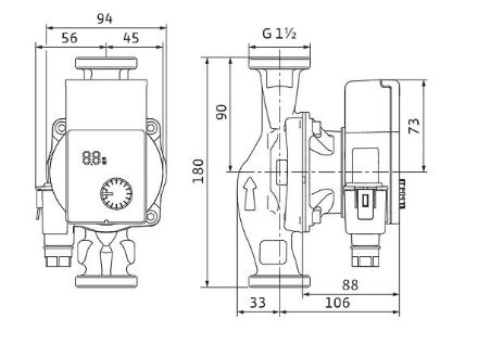 Mutassa a/az Wilo Yonos PICO 1.0 25/1-8 nagyhatásfokú szivattyú 4248086 részleteit Kép Wilo Yonos PICO 1.0 25/1-8 nagyhatásfokú szivattyú 4248086