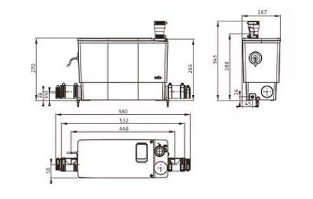 Mutassa a/az Wilo Drainlift MINI3-XS-EF szennyezettvíz átemelő telep részleteit Kép Wilo Drainlift MINI3-XS-EF szennyezettvíz átemelő telep
