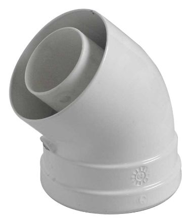 Mutassa a/az Radiant 45°-os könyök Ø60/100mm PPS/ALU részleteit Kép Radiant 45°-os könyök Ø60/100mm PPS/ALU
