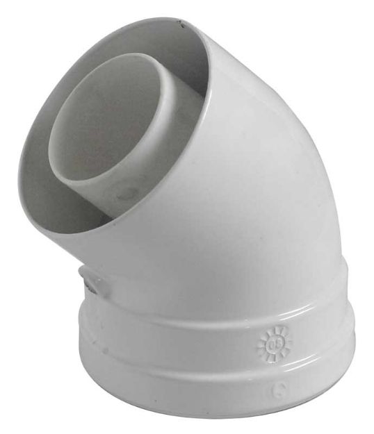 Kép Radiant 45°-os könyök Ø60/100mm PPS/ALU
