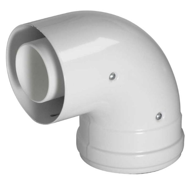 Kép Radiant 90°-os könyök Ø60/100mm PPS/ALU