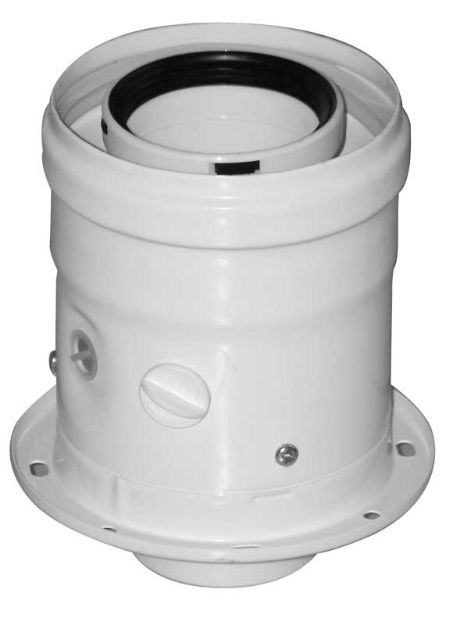 Kép Radiant induló idom Ø60/100mm PPS/ALU mérőponttal