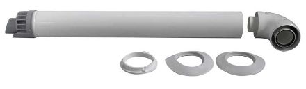 Mutassa a/az Radiant K szett vízszintes füstgázelvezető szett Ø60/100mm PPS/ALU részleteit Kép Radiant K szett vízszintes füstgázelvezető szett Ø60/100mm PPS/ALU