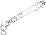 Kép Radiant K szett vízszintes füstgázelvezető szett Ø60/100mm PPS/ALU