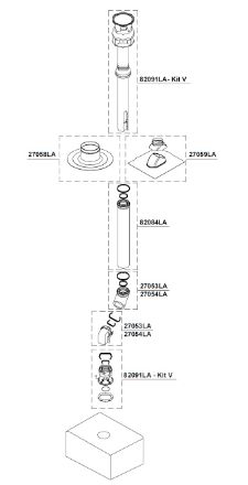 Mutassa a/az Radiant V szett függőleges füstgázelvezető szett Ø60/100mm PPS/ALU részleteit Kép Radiant V szett függőleges füstgázelvezető szett Ø60/100mm PPS/ALU