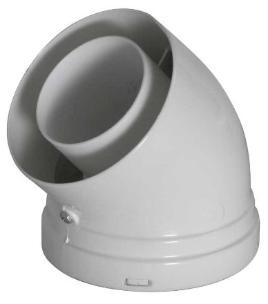 Mutassa a/az Radiant 45°-os könyök Ø80/125mm PPS/ALU részleteit Kép Radiant 45°-os könyök Ø80/125mm PPS/ALU
