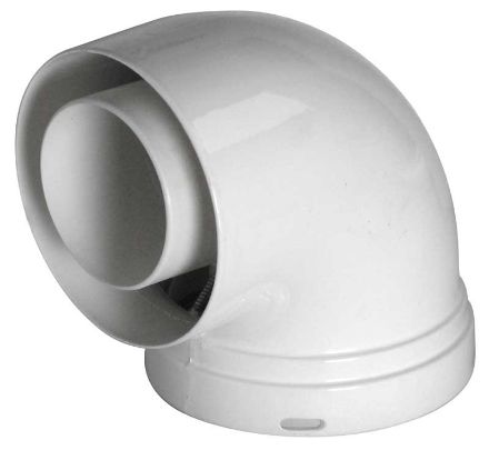 Mutassa a/az Radiant 90°-os könyök Ø80/125mm PPS/ALU részleteit Kép Radiant 90°-os könyök Ø80/125mm PPS/ALU