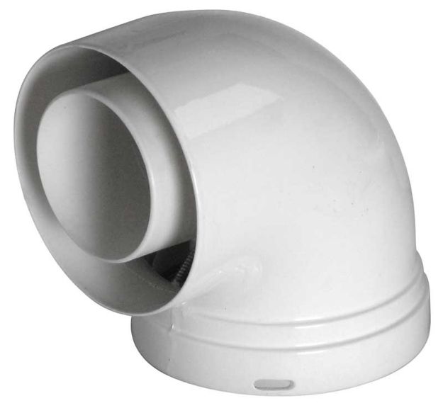 Kép Radiant 90°-os könyök Ø80/125mm PPS/ALU