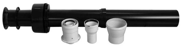 Kép Radiant CK50 szett függőleges füstgázelvezető szett Ø80/125mm PPS/ALU