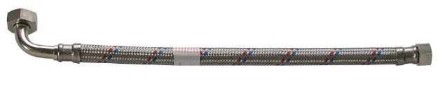 Kép 3/4"x1/2" 30cm könyökös B-B gigant flexibilis cső vízre
