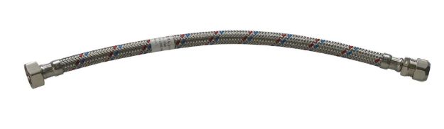 Kép 3/8"x3/8" 60cm bicono flexibilis cső vízre (roppantógyűrűs)