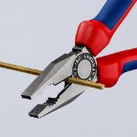 Kép Knipex kombinált fogó 180 mm, kemény/közepesen kemény huzalokhoz