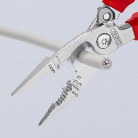 Mutassa a/az Knipex kombinált fogó elektromos szereléshez 200 mm szigetelt részleteit Kép Knipex kombinált fogó elektromos szereléshez 200 mm szigetelt