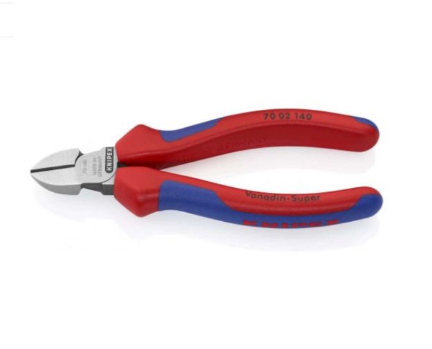 Kép Knipex oldalcsípőfogó, keskeny fejforma, feketére foszfátozott, 160 mm