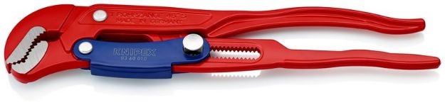 Kép Knipex csőfogó S-pofával, gyorsállítással piros porfesték bevonattal, 5/4", 330 mm 8360010