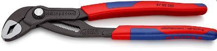 Mutassa a/az Knipex Cobra vízpumpa-fogó 250 mm (kétkomponensű bevonatos nyéllel) 8702250 részleteit Kép Knipex Cobra vízpumpa-fogó 250 mm (kétkomponensű bevonatos nyéllel) 8702250
