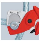Kép Knipex műanyagcső vágó olló 185mm D25
