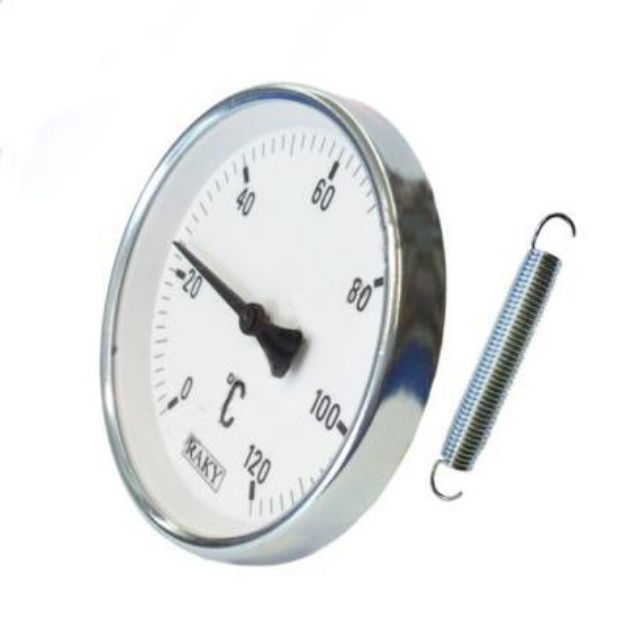 Kép D63mm, 0-120°C, rugós hőmérő, fém házban