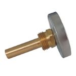 Kép  D40mm, 0-120°C, 1/2˝ hőmérő merülőérzékelővel (50mm), fém házban, 2% pontosságú