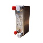 Kép m-tech FHC012 20 lemezes, rézzel forrasztott rm. hőcserélő 2x1/2"+ 2x3/4" csatlakozócsonkokkal