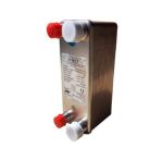 Kép m-tech FHC012 30 lemezes, rézzel forrasztott rm. hőcserélő 2x1/2"+ 2x3/4" csatlakozócsonkokkal