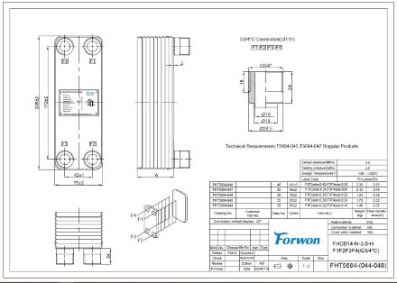 Mutassa a/az m-tech FHC014 30 lemezes, rézzel forrasztott INOX hőcserélő 4x3/4" csatlakozócsonkokkal részleteit Kép m-tech FHC014 30 lemezes, rézzel forrasztott INOX hőcserélő 4x3/4" csatlakozócsonkokkal
