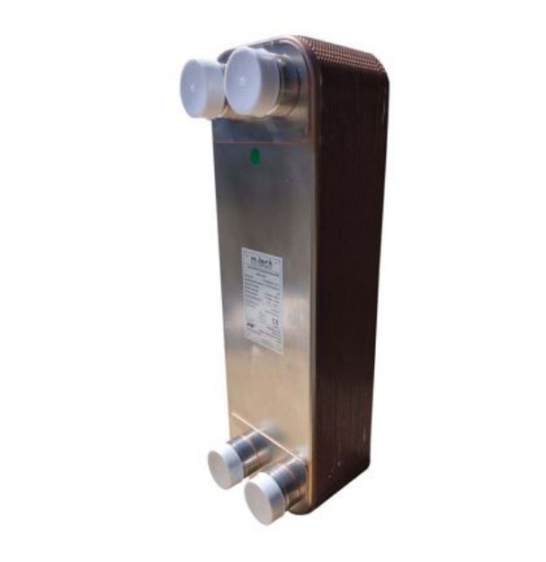 Kép m-tech FHC095 40 lemezes, rézzel forrasztott rm. hőcserélő 4x2" csatlakozócsonkokkal