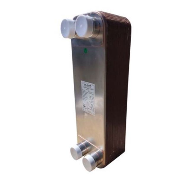 Kép m-tech FHC095 50 lemezes,  rézzel forrasztott rm. hőcserélő 4x2" csatlakozócsonkokkal