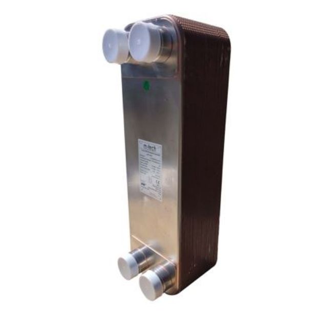 Kép m-tech FHC095 60 lemezes, rézzel forrasztott rm. lemezes hőcserélő 4x2" csatlakozócsonkokkal