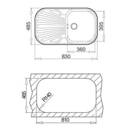 Mutassa a/az Teka mosogató STYLO 1B 1D szögletes mosogató 830*485 10107018 részleteit Kép Teka mosogató STYLO 1B 1D szögletes mosogató 830*485 10107018