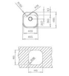 Kép Teka mosogató STYLO 1B MTX 1 medencés mikrotextúrás beépíthető, szifonnal 10107041
