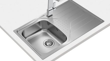 Mutassa a/az Teka UNIVERSE 45 T-XP 1B 1D  (1 medence, 1 csepptálca) mosogató, szifonnal részleteit Kép Teka UNIVERSE 45 T-XP 1B 1D  (1 medence, 1 csepptálca) mosogató, szifonnal