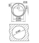 Kép Teka mosogató Centroval 45 kerek 510mm 30000007