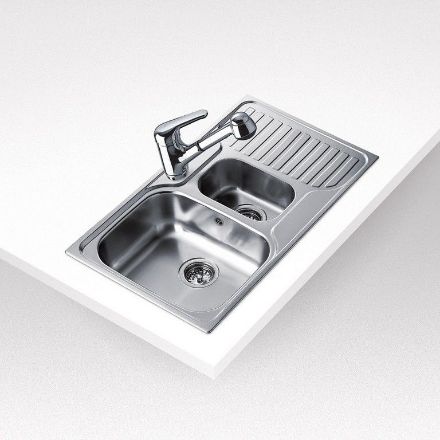 Mutassa a/az Teka mosogató Princess 800.500MTX (1 1/2 medence, 1/2 csepptálca)  mikrotextúrás beépíthető + szifoncsomag, 30000171 részleteit Kép Teka mosogató Princess 800.500MTX (1 1/2 medence, 1/2 csepptálca)  mikrotextúrás beépíthető + szifoncsomag, 30000171