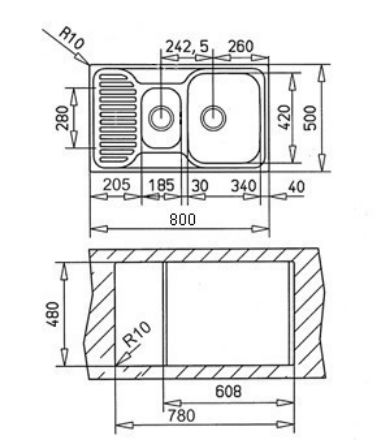 Mutassa a/az Teka mosogató Princess 800.500MTX (1 1/2 medence, 1/2 csepptálca)  mikrotextúrás beépíthető + szifoncsomag, 30000171 részleteit Kép Teka mosogató Princess 800.500MTX (1 1/2 medence, 1/2 csepptálca)  mikrotextúrás beépíthető + szifoncsomag, 30000171