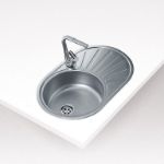 Kép Teka mosogató DR 77 1B 1D (1 medence, 1 csepptálca) 770*500mm kerek medencés beépíthető 40127301