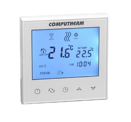 Mutassa a/az Computherm E280FC Wi-Fi fan-coil termosztát 2 és 4 csöves rendszerekhez részleteit Kép Computherm E280FC Wi-Fi fan-coil termosztát 2 és 4 csöves rendszerekhez