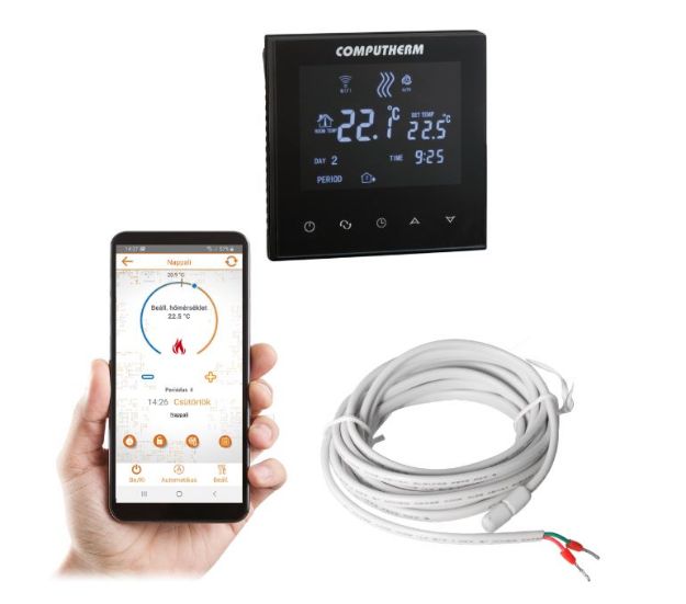 Kép Computherm (E300) Wifi termosztát radiátoros és padlófűtési rendszerekhez.
