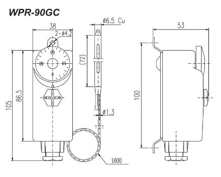 Mutassa a/az Computherm WPR-90GC kapilárcsöves, merülőhüvelyes csőtermosztát részleteit Kép Computherm WPR-90GC kapilárcsöves, merülőhüvelyes csőtermosztát