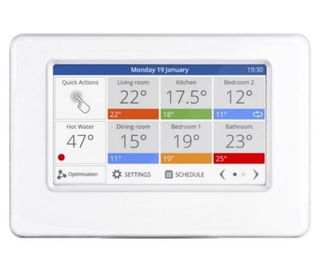 Kép Honeywell ATC928wifi Evocolor WIFI RF érintőképernyős zónamanager, csatlakozók nélkül