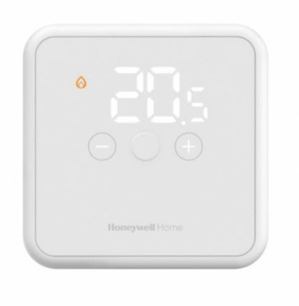 Mutassa a/az Honeywell Home DT4 digitális szobatermosztát, vezetékes, fehér részleteit Kép Honeywell Home DT4 digitális szobatermosztát, vezetékes, fehér