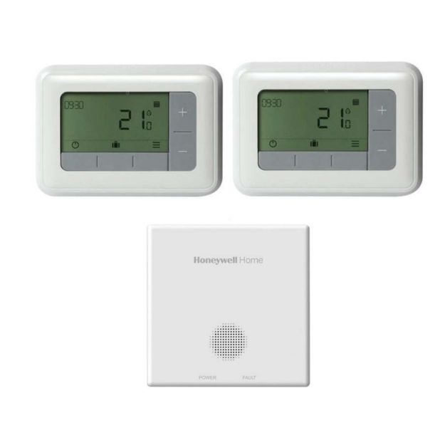 Kép Honeywell T4 EE szobatermosztát CSOMAG (2db T4EE+ ajándék 1db R200C-2 szénmonoxid érzékelő)