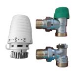 Kép Honeywell G3/4˝-KM termosztatikus radiátorszelep SZETT - eurokónuszos, sarok (T3001W0+V2060EK5+V2427E)
