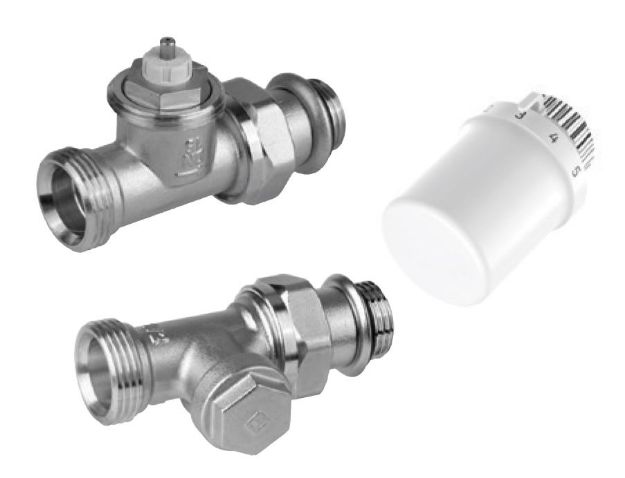 Kép Honeywell Termosztatikus radiátorszelep SZETT - eurokónuszos, egyenes, KM, DN15 (T3019+V2036+V2437)