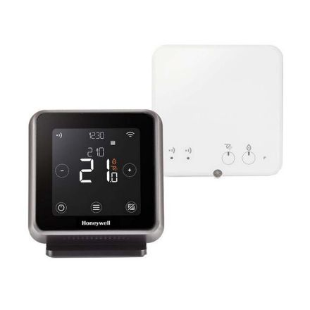 Mutassa a/az Honeywell Lyric T6R Wi-Fi rádiófrekvenciás okostermosztát szett részleteit Kép Honeywell Lyric T6R Wi-Fi rádiófrekvenciás okostermosztát szett