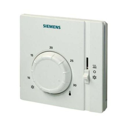 Mutassa a/az Siemens RAA41 szobatermosztát forgatógombbal, hűtés/fűtés kapcsoló részleteit Kép Siemens RAA41 szobatermosztát forgatógombbal, hűtés/fűtés kapcsoló